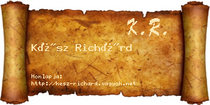 Kész Richárd névjegykártya